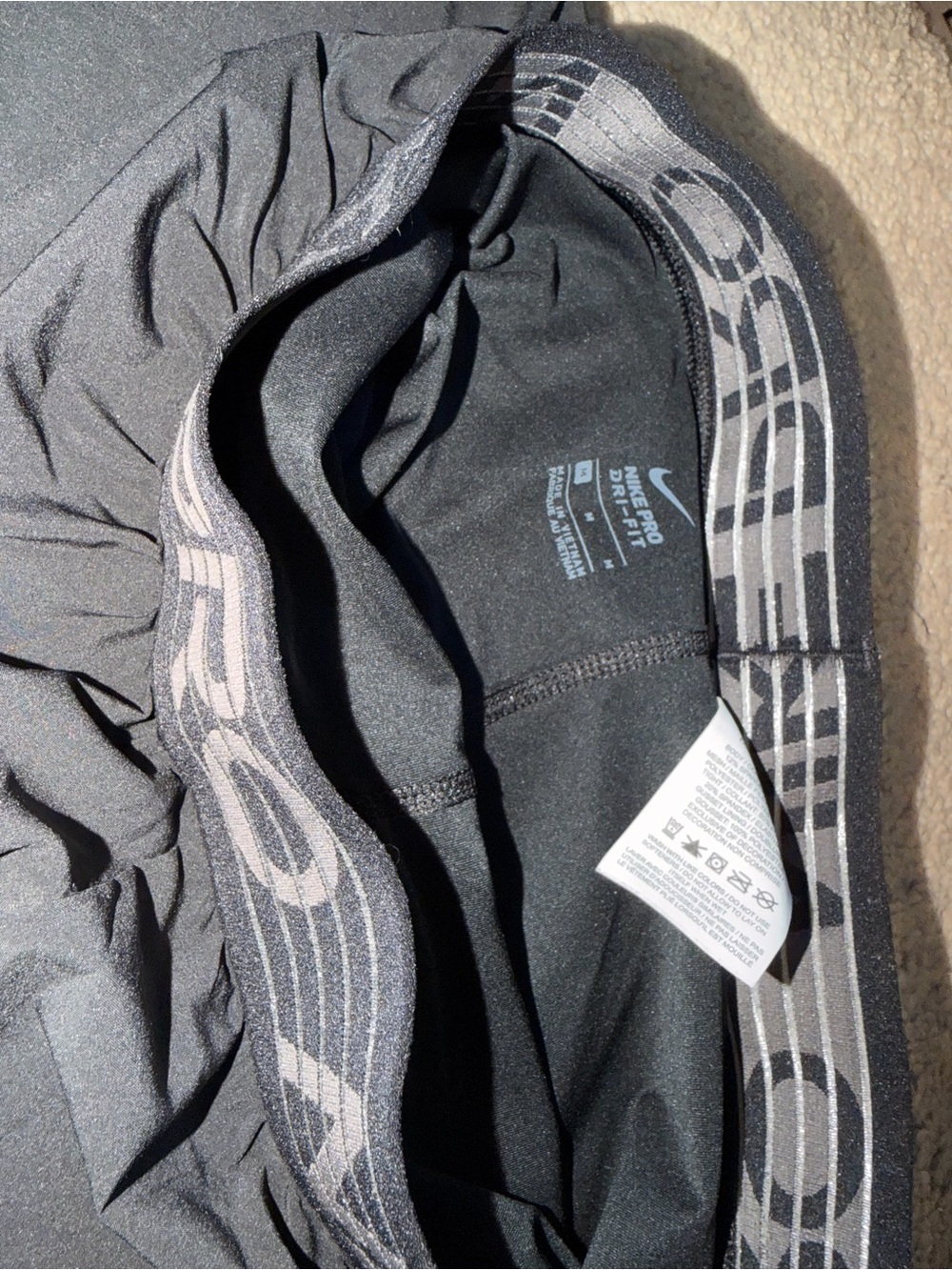 Nike Pro Dri-Fit Black Shorts with Mesh Side Panels - Picture 4 of 4